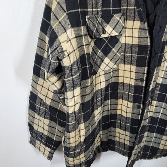 Lake N Trail Men's Tan & Black Plaid Shacket - Picture 10 of 12